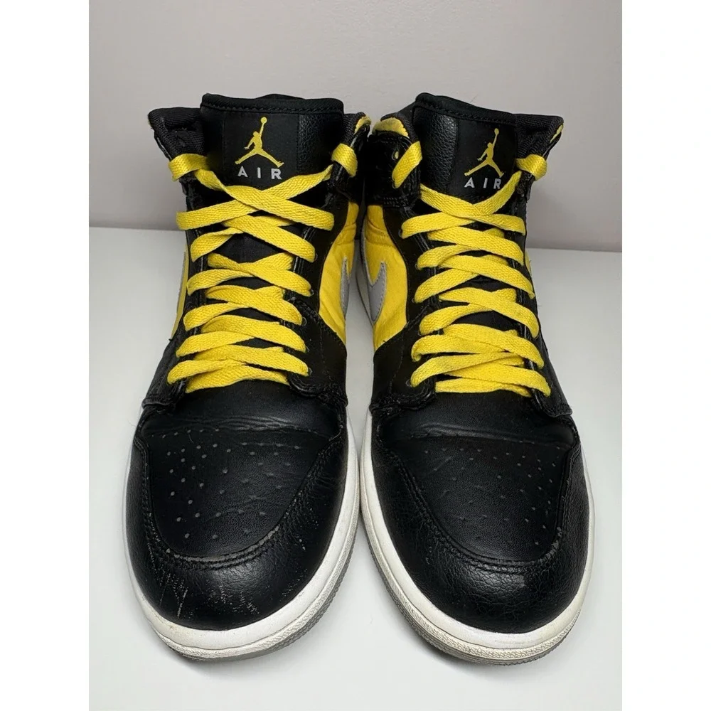 Nike Jordan 1 Retro Mid Phat 364770-050 Black Yellow Men's Sneakers - Size‎ 9.5